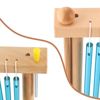 EASTROCK 20 Note Chime Blue Table Wind Chime Bar Percussion Instrument - color: Blue