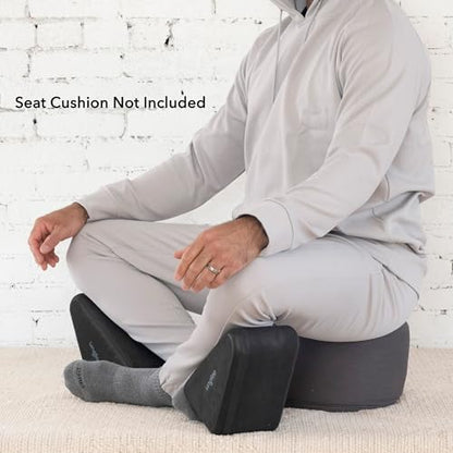 Ungloo Supportive Yoga Block Wedges for Seated Meditation – Elevates Knees, Reduces Hip Pressure, and Improves Cross-Legged Posture - color: Black