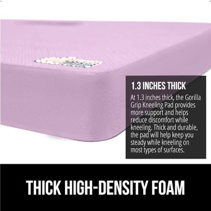 GORILLA GRIP® Extra Thick Foam Kneeling Pad for Gardening, 17.5x11 Purple - color: Purple