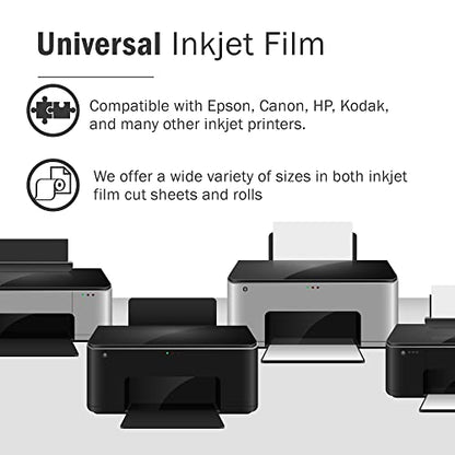 Screen Print Direct® Waterproof Inkjet Film Sheets (13 x 19" - 100 Sheets) | Transparency Film for Silk Screen Printing, Inkjet Film Sheets for Screen Printers (13" x 19" - 100 Sheets) - size: 13 x 19 - 100 sheets