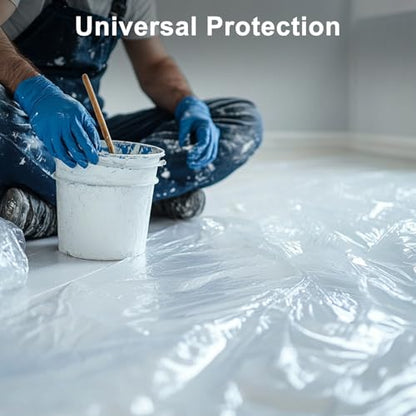 6pcs 9X12FT Plastic Drop Cloths,Waterproof Anti-dust Cover,Disposable Tarp for Painting for Couch/Furniture Cover - size: 6pack