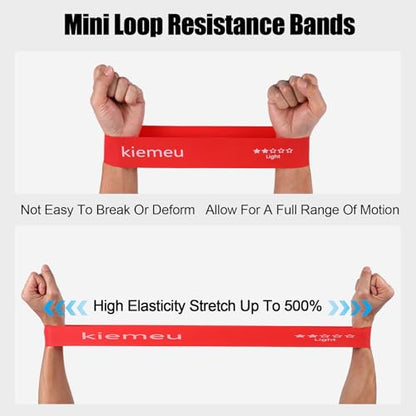 Latex Mini Loop Resistance Bands for Working Out Legs, 6 cm Wide Version | Elastic Stretch Bands For Exercise Loop Bands, Rubber Exercise Bands For Physical Therapy And Rehab