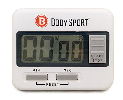 Body Sport Digital Timer Stopwatch for Fitness & Exercise Routines - Easy to Use, Battery Operated, Multifunctional Time Tracker for Home, Gym, Kitchen, Classroom, and Office Settings