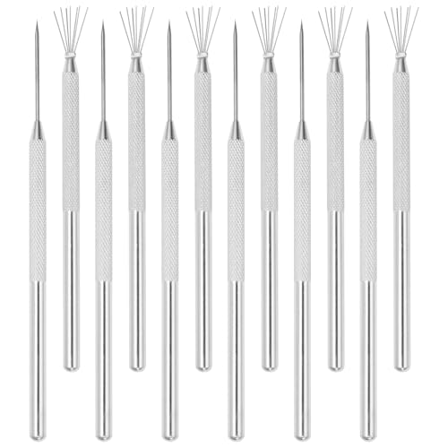 suiwotin Precision Clay Needle Tool Set for Detailing | 12pcs, Sculpture Pin & Texture Needle, Sculpting Tools for Fine Ceramics, Polymer Clay & Miniature