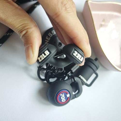 Fitness Keychain Barbell Dumbbell Keychain Bag Purse Charms Gym Lovers Fitness Enthusiast Gift Bag backpack Charms - color: Black-a