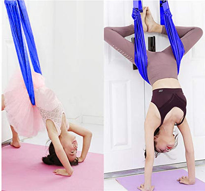 TOCO FREIDO Waist Back Leg Stretch Strap/Yoga Fitness Band, Leg Stretching Assist Trainer, Yoga Stretcher, Back Bend Split Inversion Strap for Fitness, Dance, Ballet, Gymnastics - color: Blue