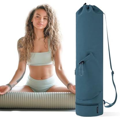 Yoga Mat Bag Carrier - Multi-Functional Gym Bag with Water Bottle Pocket - Versatile Yoga Carrier with Adjustable Strap