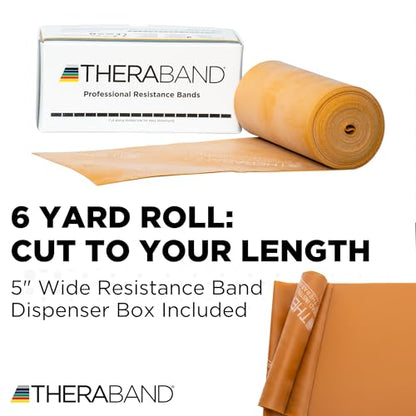 THERABAND Resistance Band, Exercise, Physical Therapy, Workout, Gold - color: Gold - Max