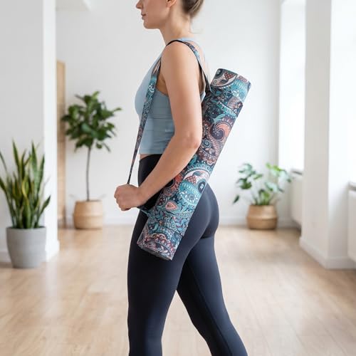Adjustable Yoga Mat Carry Strap Multicolor Fitness Sling for Sports Equipment - color: Green