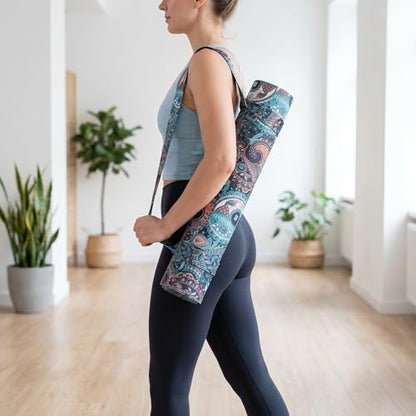 Adjustable Yoga Mat Carry Strap Multicolor Fitness Sling for Sports Equipment - color: Green