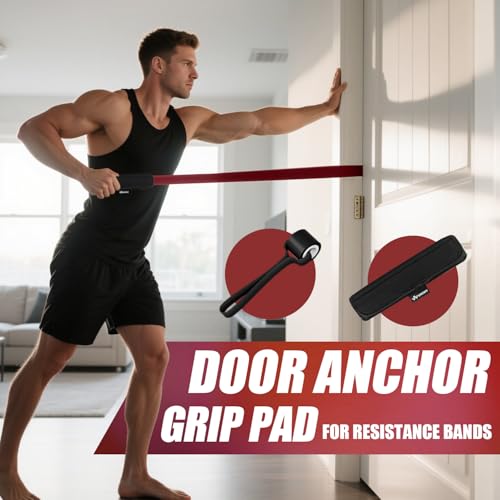 WHATAFIT Resistance Bands, 5 Level Pull Up Assistance Bands for Working Out - color: 2.3-56.7kg(5-125파운드) 오렌지 레드+그립