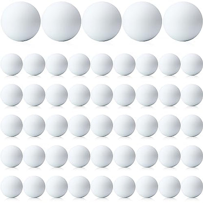 Sosation 50 Pcs Lacrosse Ball Bulk 2.5 Inch Soft Rubber Lacrosse Ball | Stress Relief Massage Balls Myofascial Release Tools Muscle Knot Remover - color: White