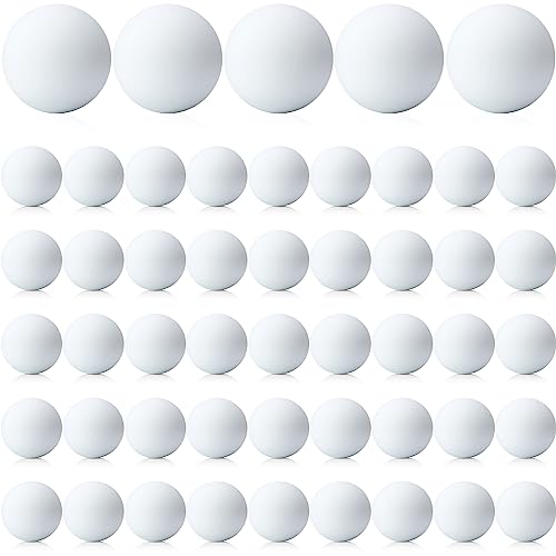 Sosation 50 Pcs Lacrosse Ball Bulk 2.5 Inch Soft Rubber Lacrosse Ball | Stress Relief Massage Balls Myofascial Release Tools Muscle Knot Remover - color: White