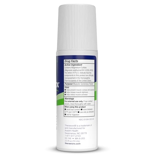 Theraworx Relief for Muscle Cramps Roll-On, 2.5 Oz (1 Count) - size: 2.5 Fl Oz (Pack of 1)