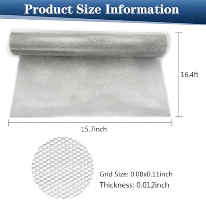 Aluminum Wire Mesh for Arts and Craft, Sculpting Wire Mesh | Ideal for Sculpting Clay, Metal Art & DIY Crafts, Scissors-Cut, Rustproof, Artist-Approved, 15.7 Inch by 16.4 Foot
