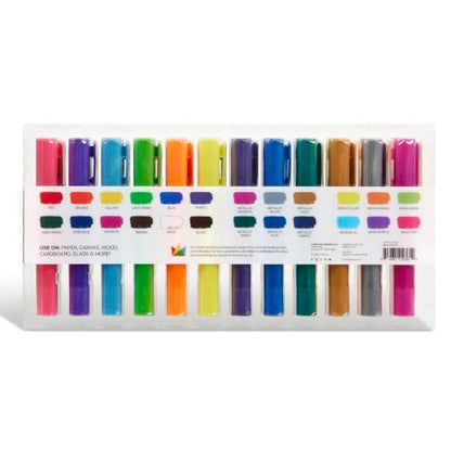 KingArt Studio Tempera Paint Sticks, Set of 24, Unique Colors 24 Piece