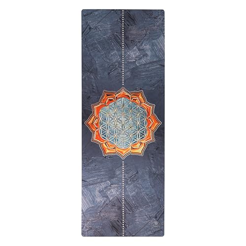Yvonne Breeze Travel Yoga Mat – 1/16" (1.5mm) Thin, Lightweight, Foldable & Non-Slip – Natural Rubber & Suede – Portable & Eco-Friendly for Hot Yoga, Pilates & Fitness + Free Carrying Strap