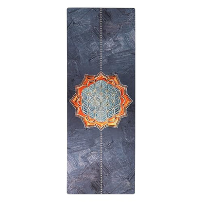 Yvonne Breeze Travel Yoga Mat – 1/16" (1.5mm) Thin, Lightweight, Foldable & Non-Slip – Natural Rubber & Suede – Portable & Eco-Friendly for Hot Yoga, Pilates & Fitness + Free Carrying Strap