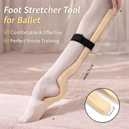 Ballet Foot Stretcher Set – Original Dance Foot Stretching Trainer for Arch & Flexibility, Ballet, Yoga & Dancers - color: Khaki