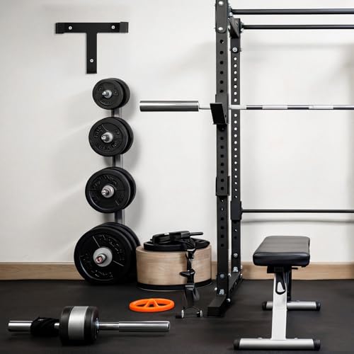 Frienda 12.6" x 9.8" x 3.15" Abdominal Exercise Mat Holder Wall Mounted Abdominal Exercise Mat Hanger Storage Rack Black Steel Space Saving for Home Gym, Commercial Gyms & AB Workout Support Accessory