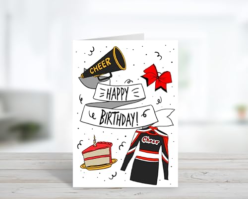 Happy Birthday Cheerleader Card - style: Cheer