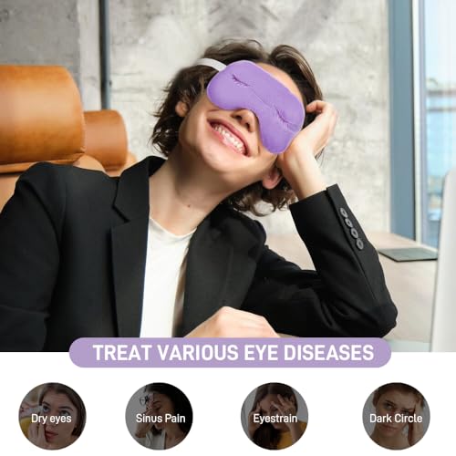 Weighted Eye Pillow for Yoga, Moist Heat Mask for Dry Eyes(Purple) - color: Eye Mask05-purple