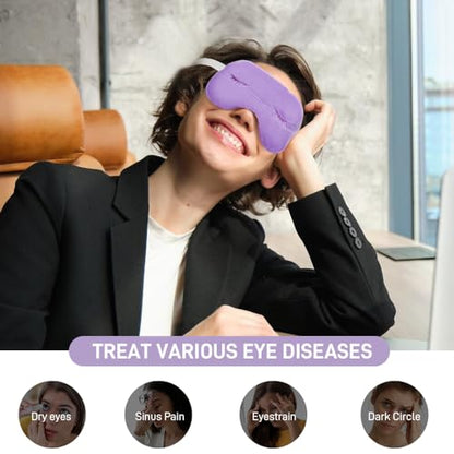 Weighted Eye Pillow for Yoga, Moist Heat Mask for Dry Eyes(Purple) - color: Eye Mask05-purple