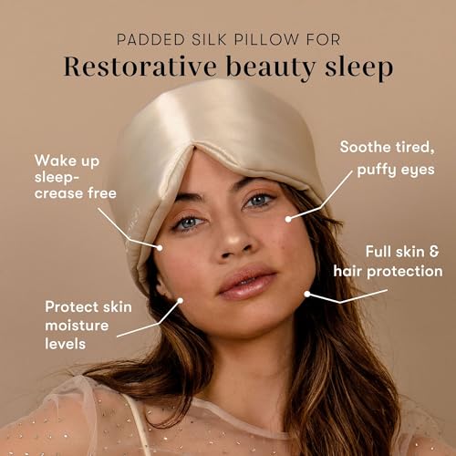DROWSY Silk Sleep Mask - Face-Hugging, Padded Cocoon for Luxury Sleep in Total Darkness - 100% Pure Mulberry Silk (La Vie En Rouge) - color: La Vie En Rouge, size: 1 Count (Pack of 1)