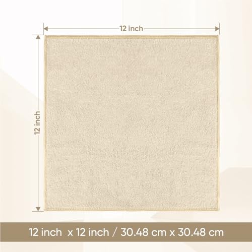 HOMEXCEL Washcloths 12PK, Ultra Soft&Highly Absorbent Face Towels, 12X12 in | Multi-Purpose Towels, Microfiber Wash Cloths for Bathroom, Hotel, Spa, Gym, and Kitchen, Machine Washable, Brown - color: Brown, size: 12 x 12 inch