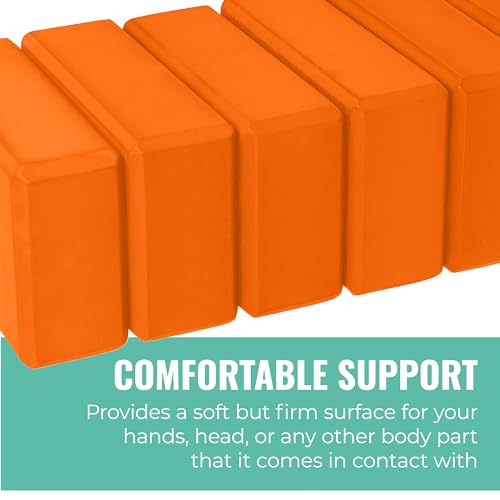 3in Foam Bulk Yoga Blocks, 10 Pack - color: Orange