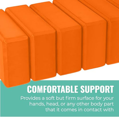 3in Foam Bulk Yoga Blocks, 10 Pack - color: Orange