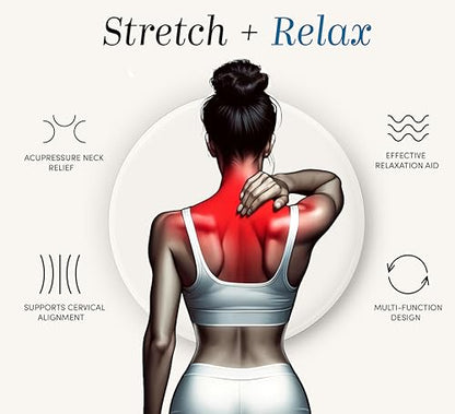 Halo Neck Stretch Pillow Supportive Cervical Comfort for Pain Relief, Posture Alignment, and Stress Reduction