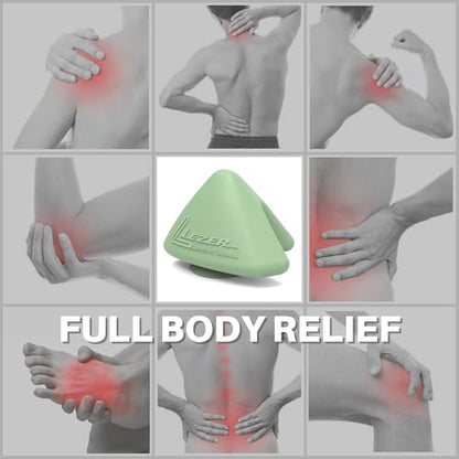 LEZER Large Trigger Massage Point, Manual Massage Ball, Hip Hook, Muscle Knot Release Tool, Deep Tissue Relief, Hip Flexor Iliacus Back Psoas Hand Foot Myofascial Physical Therapy, 3.5 inｘ3 in, Green - style: 06 - Large Trigger Green
