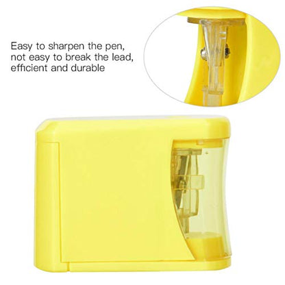 Pencil Sharpener,Electric Pencil Sharpener Kids Friendly Pencil Sharpeners Battery Operated Heavy Duty Classroom Pencil Sharpeners Yellow,for Colored Pencils