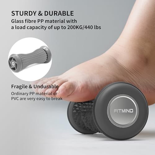 Foot Roller Massager for Plantar Fasciitis Relief, Portable Silent Deep Tissue Massager Tool for Arch and Heel Pain-Black - color: Blak