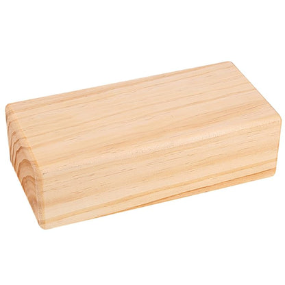 Toddmomy Solid Wood Yoga Block, High Density Wooden Brick with Round Edges & Non-Slip Surface, Yoga Prop for Restorative Fitness, Stretching, Pilates and Meditation, 9" x 4.4" x 2.8"