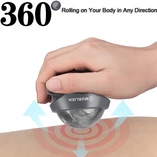 Massage Roller Ball, Tight and Sore Muscles Relief, Manual Massager, Alleviating Shoulder, Arms, Back, Legs, Calves or Muscle Tension - Gray | Alleviating Shoulder, Arms, Back, Legs, Calves or Muscle Tension - Gray - color: Gray