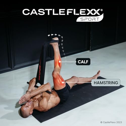 CastleFlexx Mobility and Full Body Strengthening Device - color: 블랙/레드, size: Standard 5'0 - 5'8