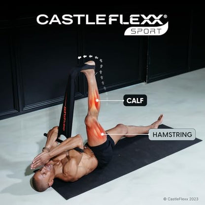 CastleFlexx Mobility and Full Body Strengthening Device - color: 블랙/레드, size: Standard 5'0 - 5'8