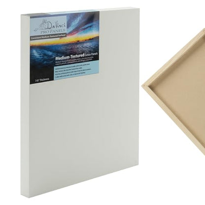 Da Vinci Pro Medium Textured Gesso Panel -8x10-6 Pack - 7/8" Depth Wood Panels for Painting - Accepts Mediums Like Canvas - for Oils, Acrylics, Mixed Media, Pastels & Drawing Sticks - size: 8x10" - 6 Pack, style: 7/8" Depth