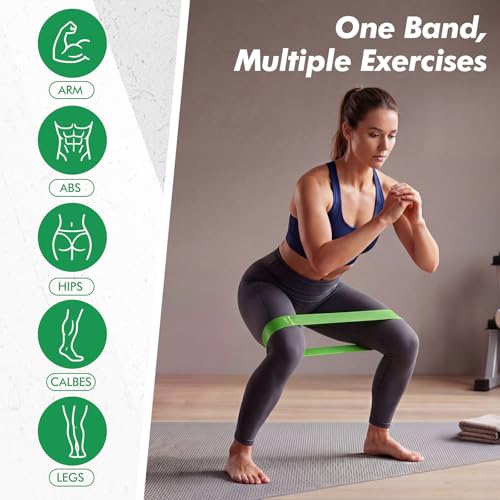 Shappy 30 Pcs Mini Resistance Band Bulk Exercise Bands for Women Men Resistance for Leg Workout Gym Home Gym Strength Training Yoga Glutes - color: Green