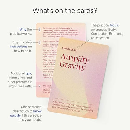 Holstee Calm Cards: 45 Science-Backed Mindfulness Exercises for Anxiety & Stress Relief – Quick Somatic Practices for Emotional Regulation, Awareness & Connection – Created with Expert Jonny Miller