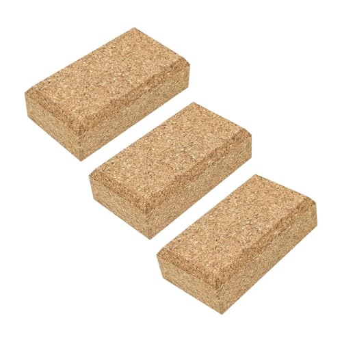 SCOTTCHEN 코르크 샌딩 블록, 코르크 펀칭 패드, 코르크 바느질 블록, 10.4 x 6.4 x 4.4cm(4-1/4 x 2-3/8 x 1-3/16인치), 목공, 가구 수리, 가죽 공예용 핸드 샌딩 도구 - 3팩 - style: 코르크 3팩