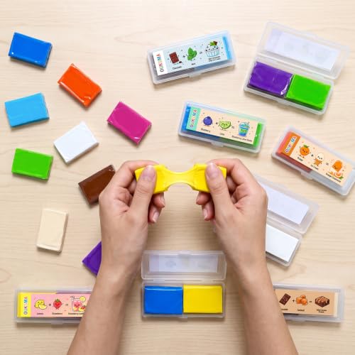 Scented Kneaded Erasers, 10 Colors & 10 Scents, Soft Kneadable Erasers for Drawing, Sketching, Graphite & Charcoal, Putty Eraser with Individual Storage Cases (24, 10 Colors)