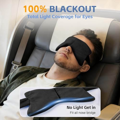 SPRING SEAON Weighted Sleep Mask,Light Blocking,Velvet Gravity,Adjustable | Sleeping Mask, Weighted Glass Beads, Blindfold, Adjustable, Breathable, Day&Night Use, For Travel and Relaxation, Black - color: Black