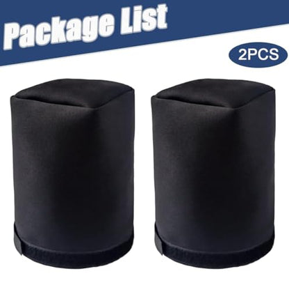 2PCS Pilates Reformer Shoulder Block Covers with Hook & Loop Fastener for Enhanced Comfort & Stability, Adjustable Nylon Shoulder Rest Covers for Pilates Enthusiasts, Trainers(without Mat)(Black)