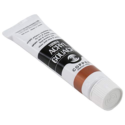 Turner Colour Works Acryl Gouache Artist Acrylic Paint - Single 20 ml Tube - Copper - color: Copper, size: 0.7 Fl Oz (Pack of 1)