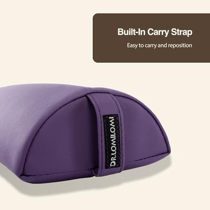 Massage Half Round Bolster Pillow 21.5" L X 6" W - color: English Violet, size: Small Half-round 612