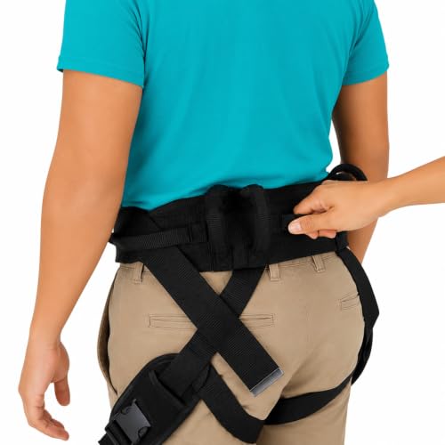 Vive Gait Belt with Leg Straps - Heavy Duty Transfer Belt with Quick - style: Heavy Duty Transfer Belt with Loops