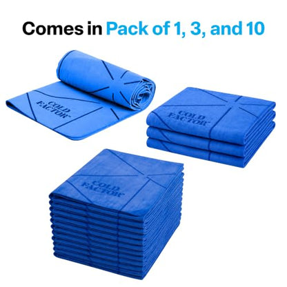 COLD FACTOR Instant PVA Cooling Towels, Cooling Neck Wraps, Blue, 1 Pack - color: Blue